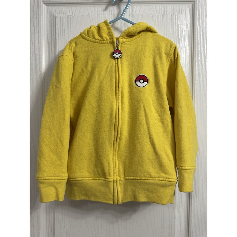 Pokemon Full Zip Hoodie Pikachu Kids Size Extra small‎ Yellow